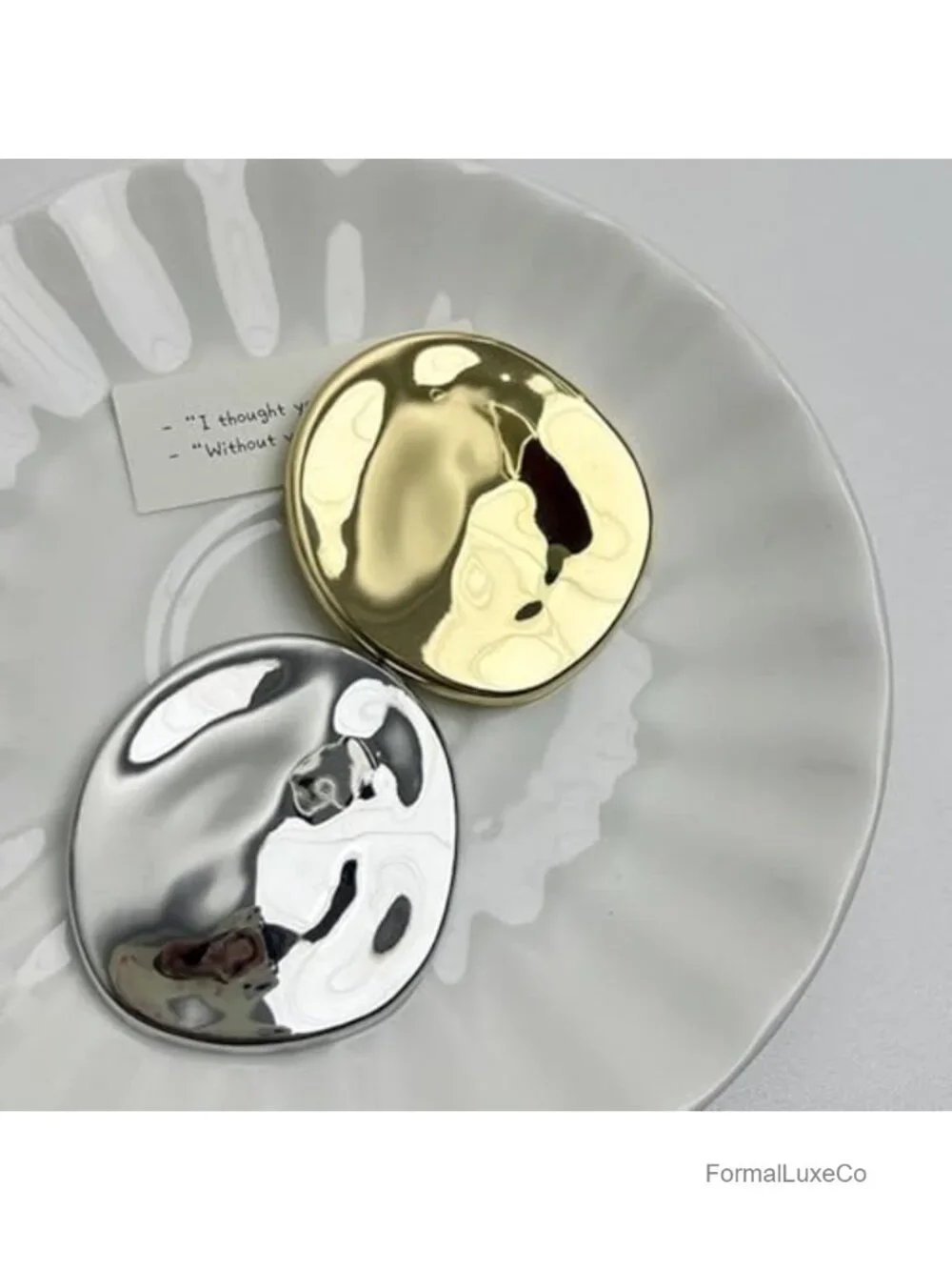 Geometric Metal Brooch Pin for Women - Alloy Steel & Resin Irregular Circle